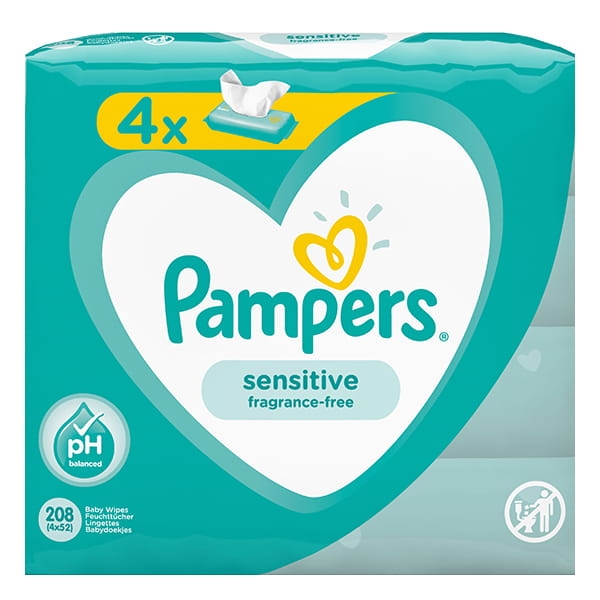 chusteczki pampers sensitive 12x52