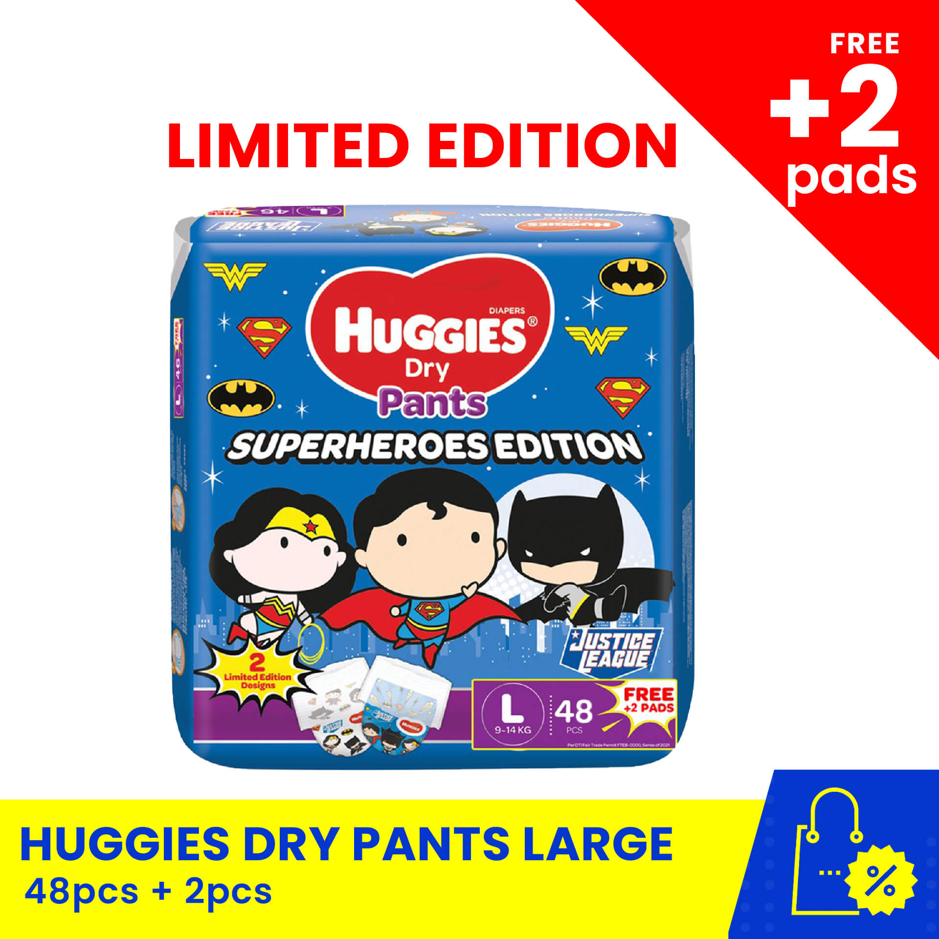 pampers pants z niebieskim paskiwm