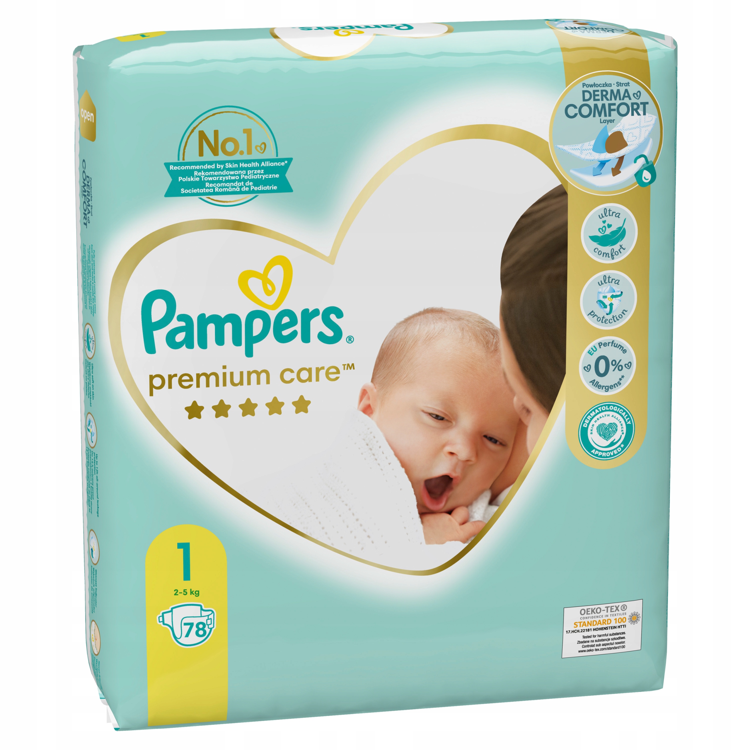 pampers premium care z wskaźnikiem wilgotności 22 szt