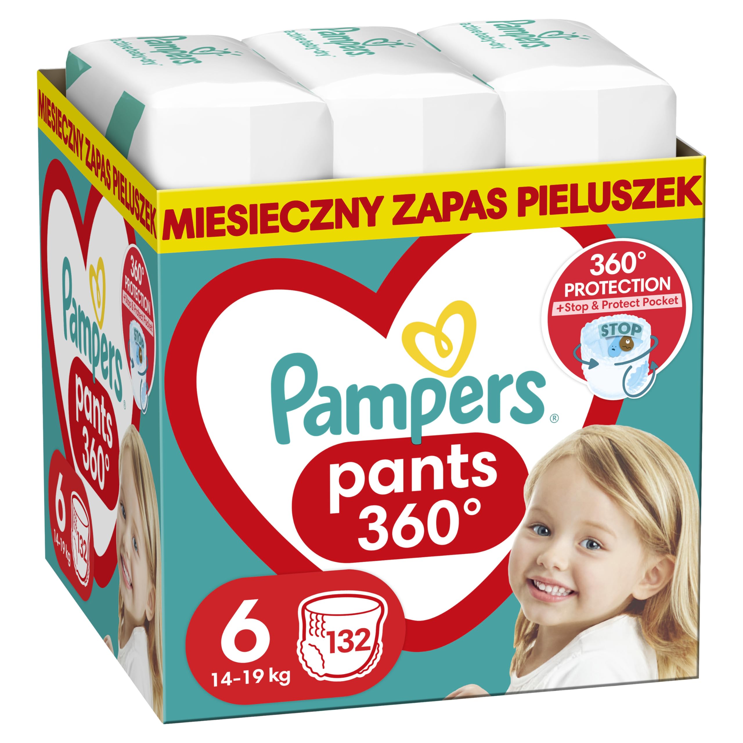 pampers pieluchomajtki extra large pants 6 15+ kg 44 szt