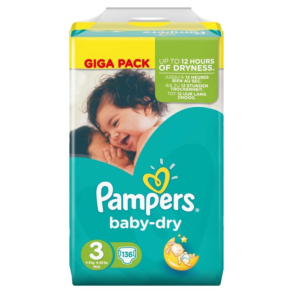 pampers premium care pieluchy jednorazowe rozmiar 3 midi 204 szt