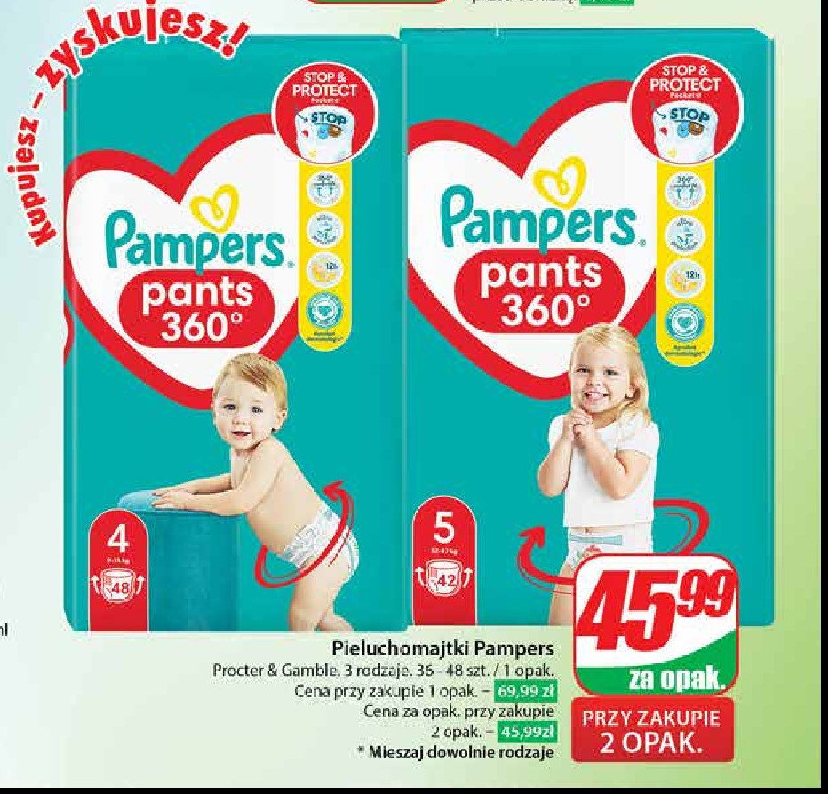 pieluchomajtki pampers carrefour