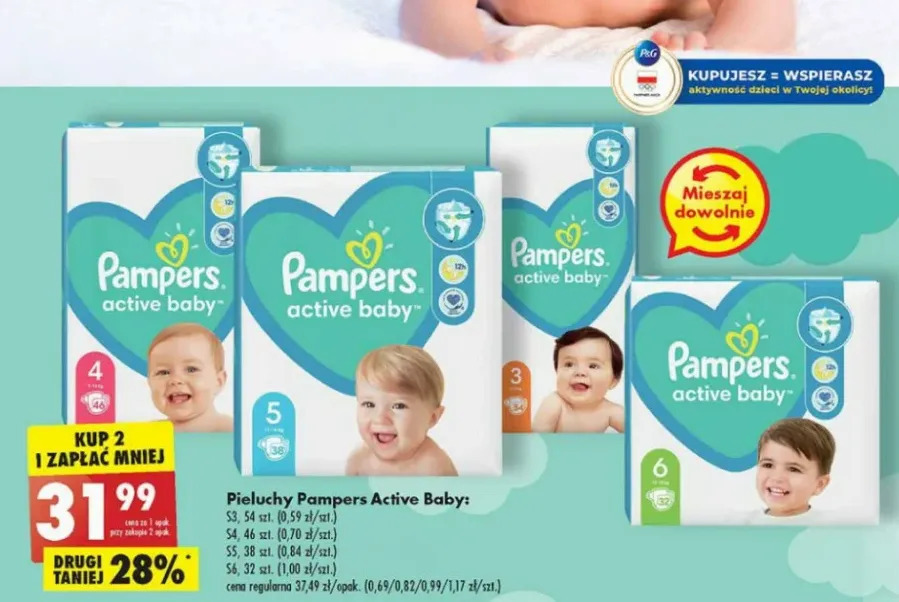 pampers spodni