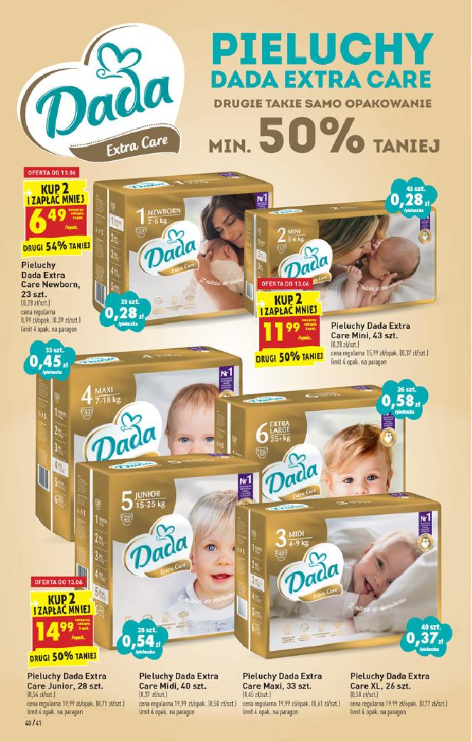 pieluchy dada extra care midi 60 szt