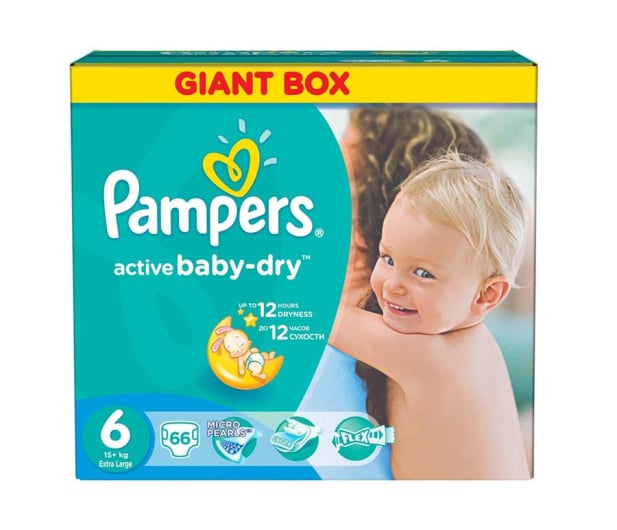 pampers active baby 6 13-18 kg 96 szt mega