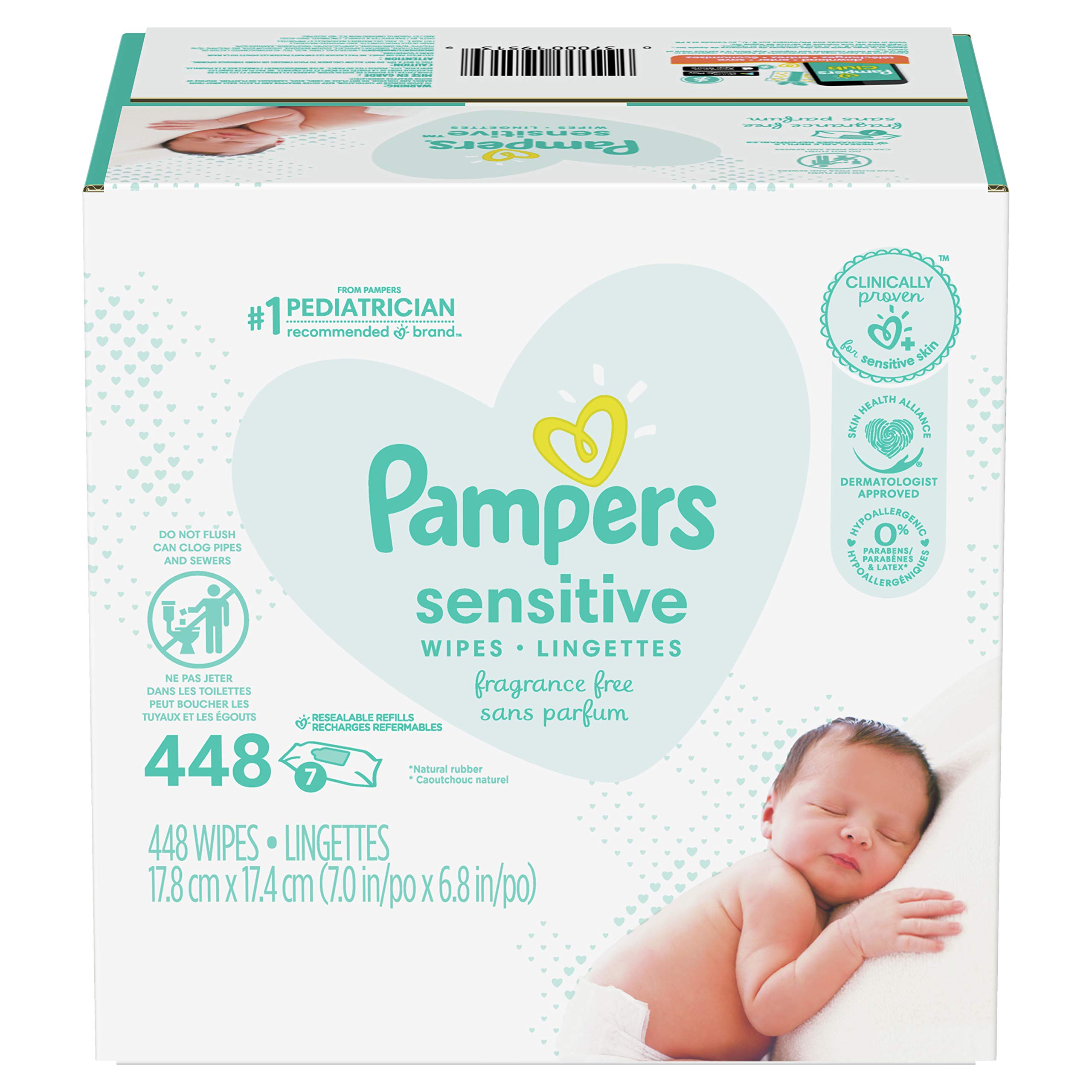 pampers sensitive chusteczki dla niemowląt 6 x 56 sztuk