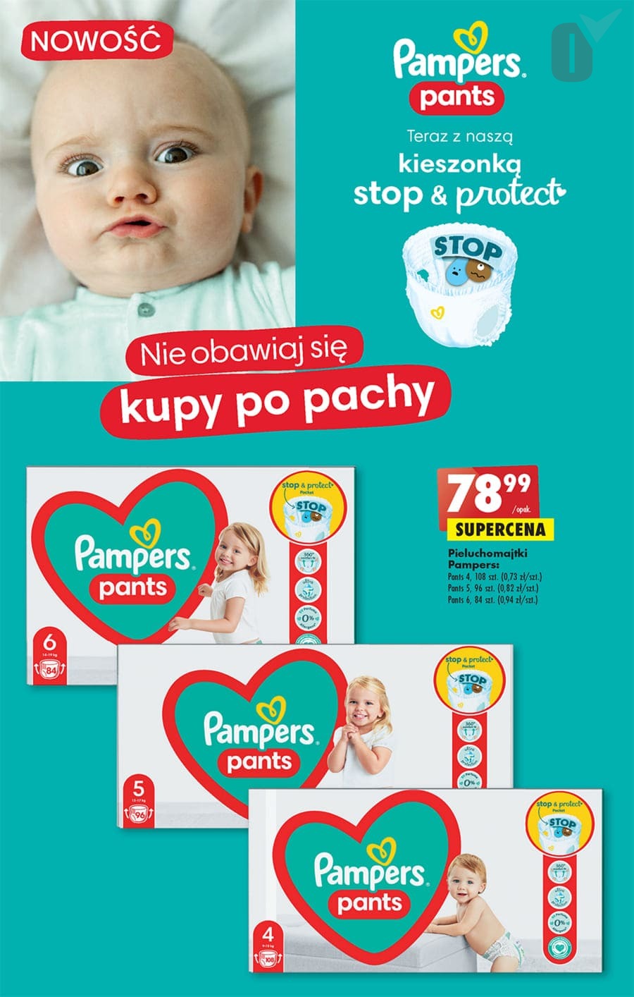 pampers małe opakowanie r.2 cena