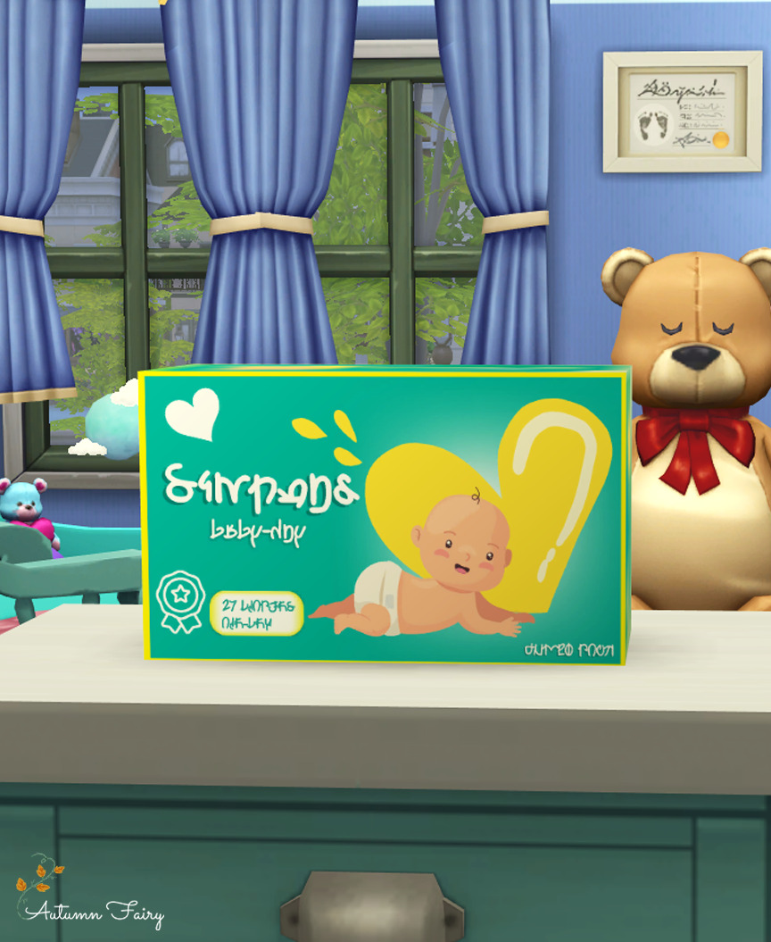 Pampers decor sims 4