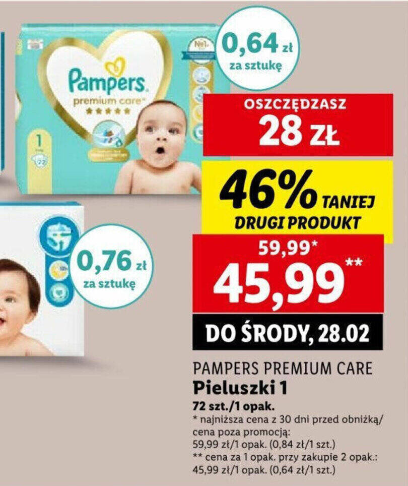 pampers new baby dry 144 cena