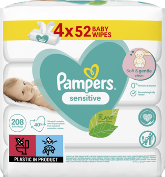 pampers sensitive 56 wipes