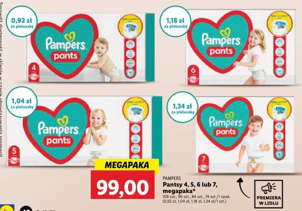 pampers pieluchomajtki premium care 4 ceneo