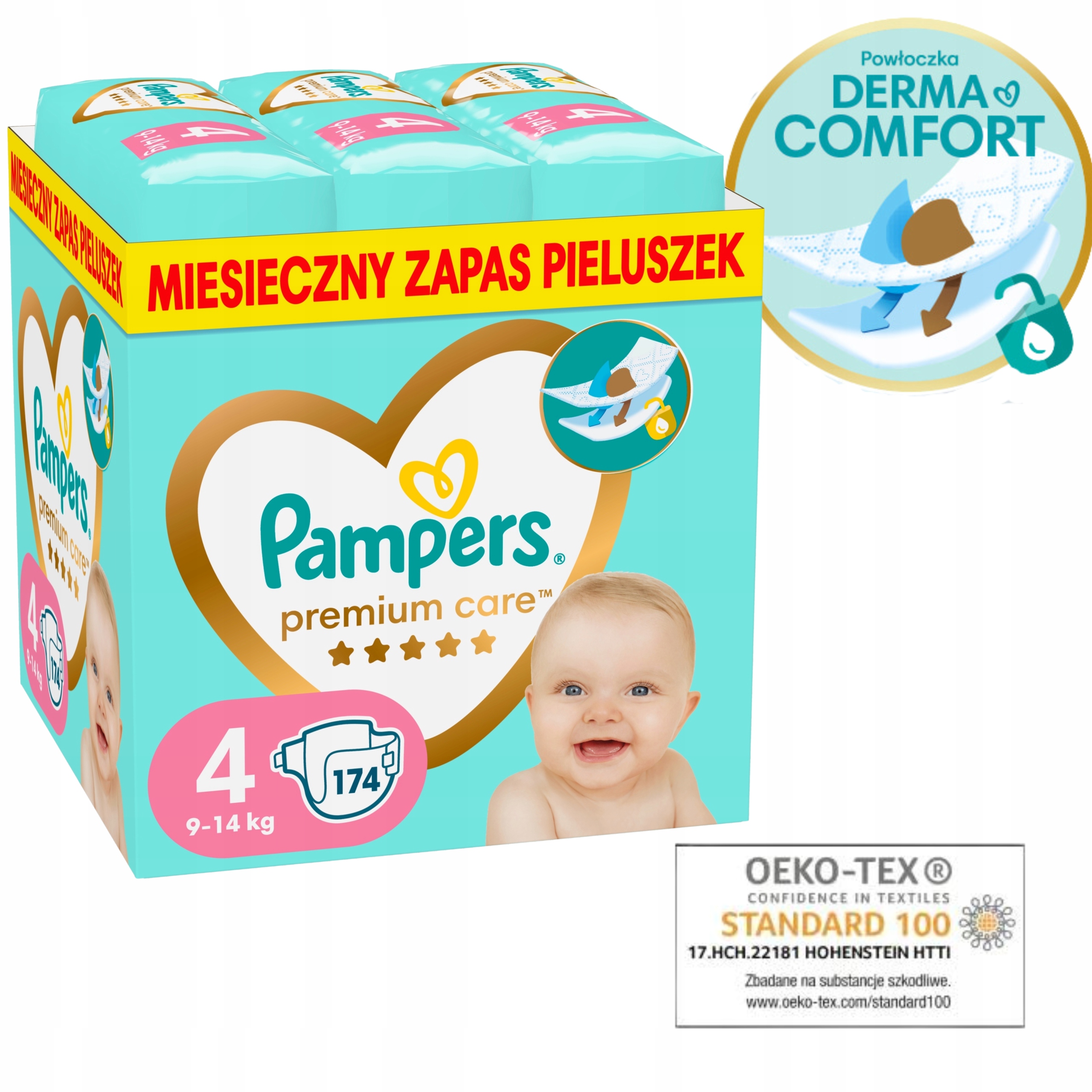 żółty pampers mokry