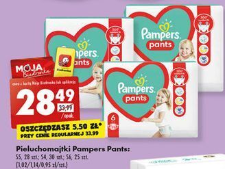 pieluchomajtki pampers 3 tesco