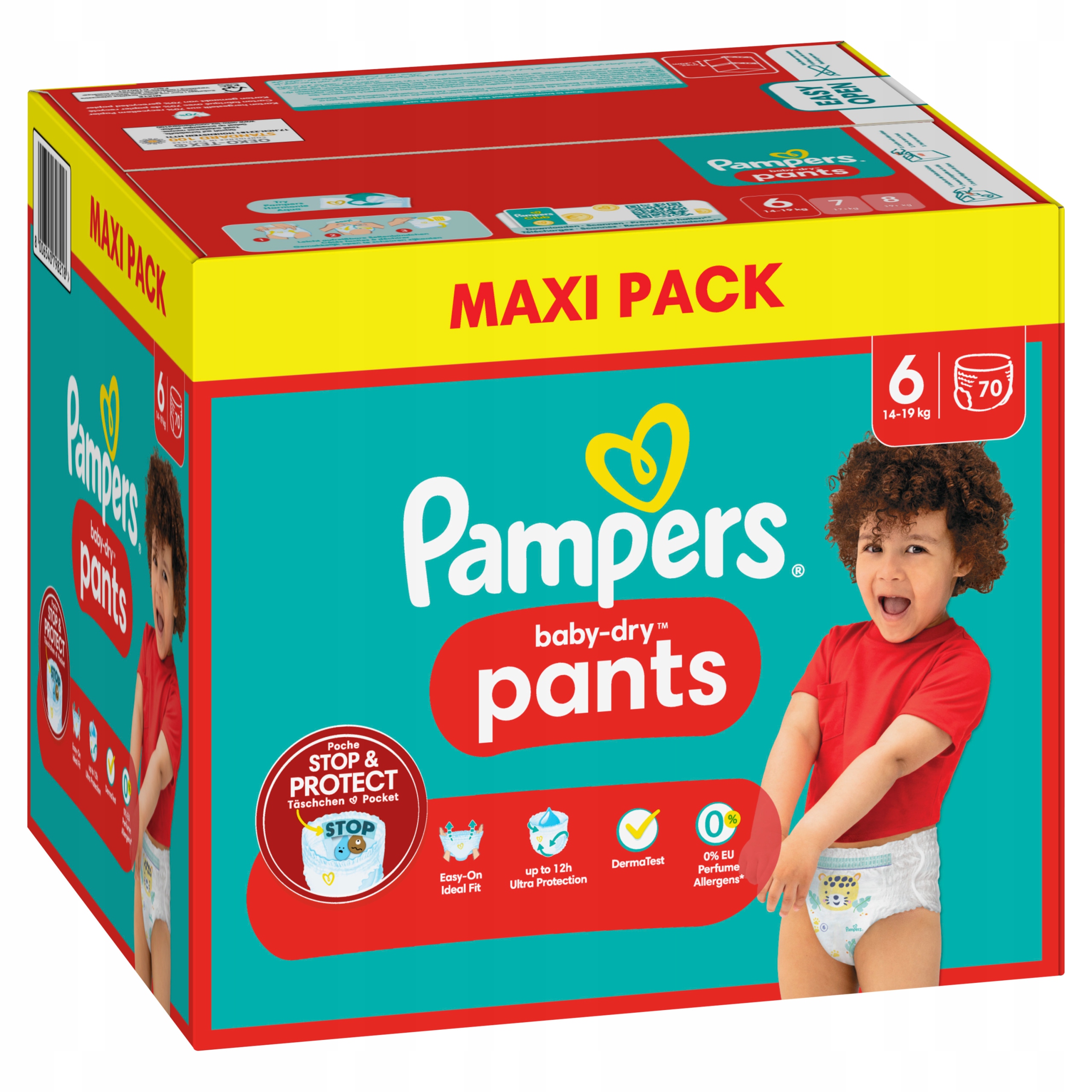 pieluchy pampers różowe i niebieskie