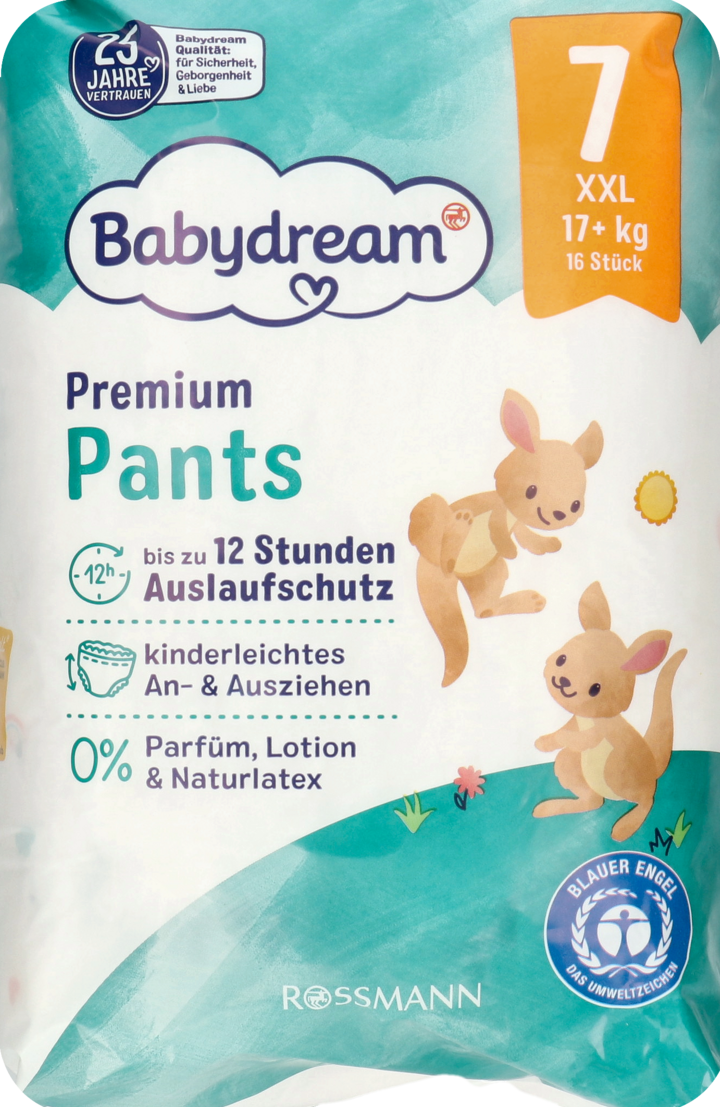 pieluchomajtki babydream 17-30 kg dziewczynka